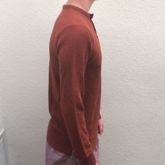 Goodfellow & Co | Men's Rust Long Sleeve Henley Pullover shirt - Picture 7 of 10